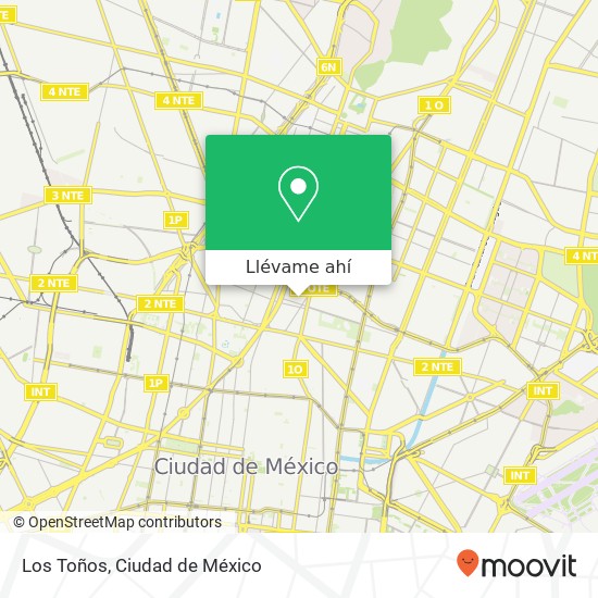 Mapa de Los Toños, Calle Plomo Valle Gómez 06240 Cuauhtémoc, Distrito Federal