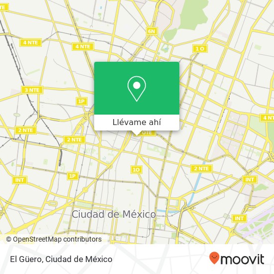 Mapa de El Güero, Calle Plomo Valle Gómez 06240 Cuauhtémoc, Distrito Federal