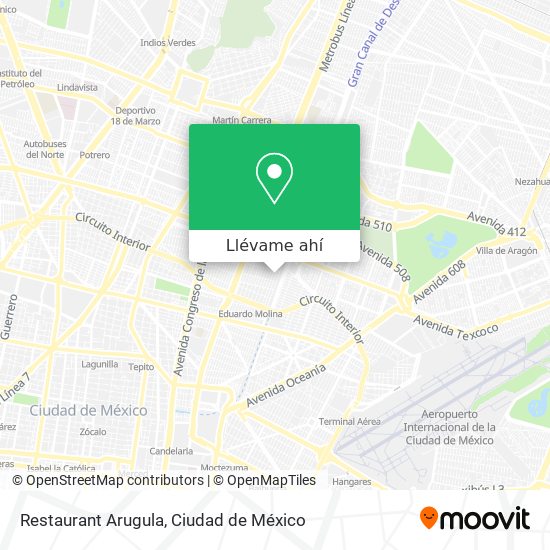 Mapa de Restaurant Arugula