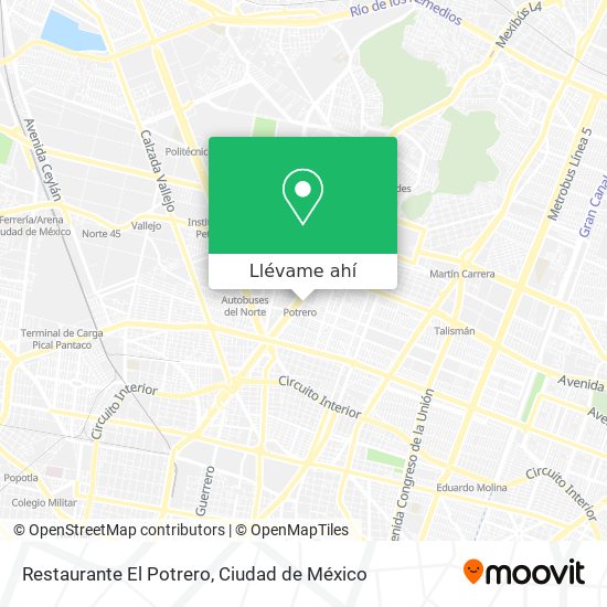 Mapa de Restaurante El Potrero