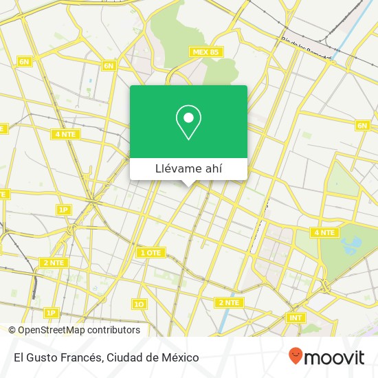 Mapa de El Gusto Francés, Avenida Joyas Estrella 07810 Gustavo A Madero, Distrito Federal