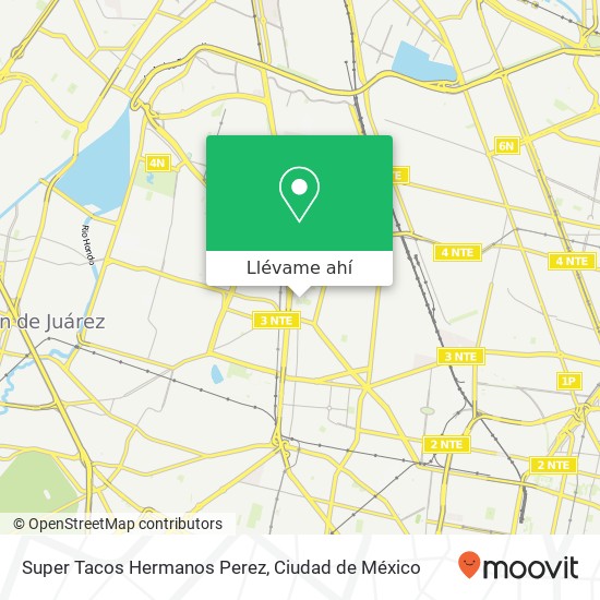 Mapa de Super Tacos Hermanos Perez, Jara Gutiérrez Barrio San Simón 02169 Azcapotzalco, Distrito Federal