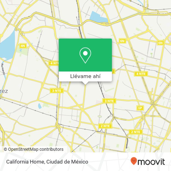 Mapa de California Home, Avenida de las Granjas Estación Pantaco 02520 Azcapotzalco, Ciudad de México