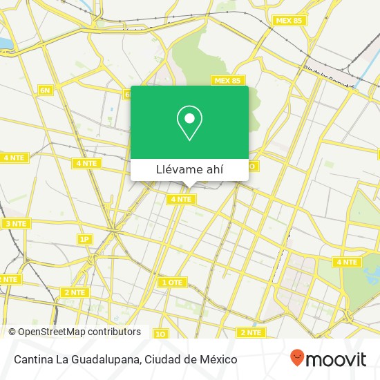 Mapa de Cantina La Guadalupana, Moctezuma Aragón 07000 Gustavo a Madero, Ciudad de México