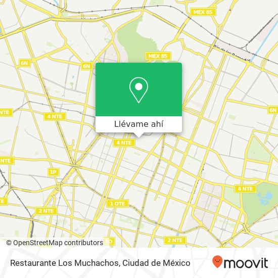 Mapa de Restaurante Los Muchachos, 5 de Febrero Aragón 07000 Gustavo A Madero, Distrito Federal