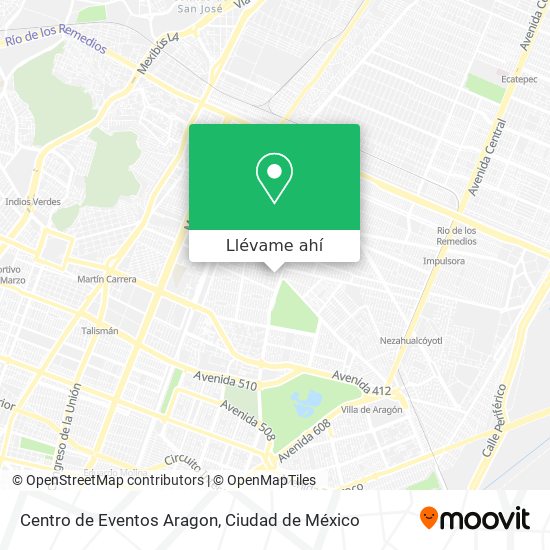 Mapa de Centro de Eventos Aragon