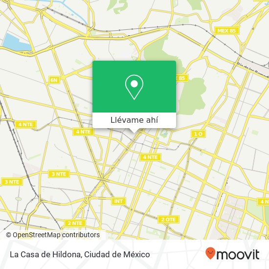 Mapa de La Casa de Hildona, Montiel Lindavista 07300 Gustavo A Madero, Distrito Federal