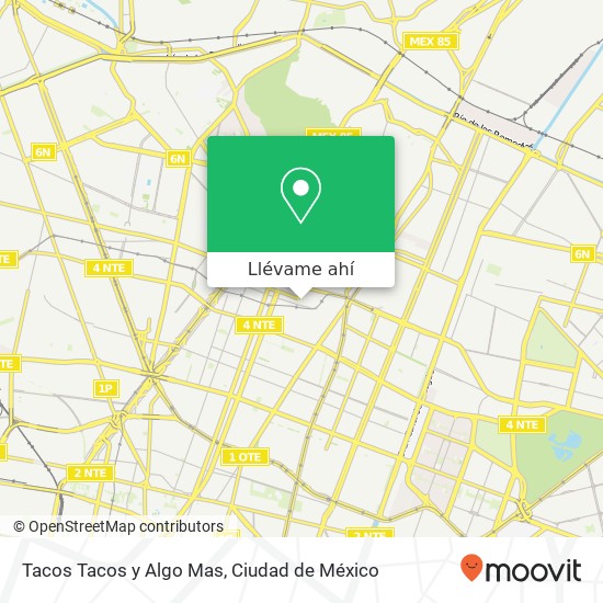Mapa de Tacos Tacos y Algo Mas, General Vicente Villada Norte-Basílica de Guadalupe 07050 Gustavo A Madero, Distrito Federal