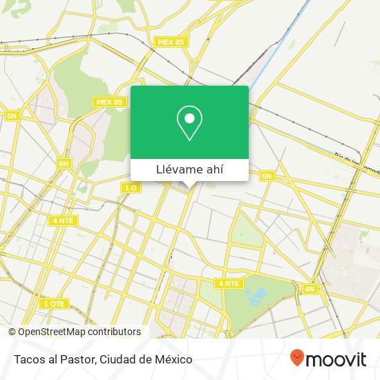 Mapa de Tacos al Pastor, Calle 321 Unidad Hab El Coyol 07420 Gustavo a Madero, Distrito Federal