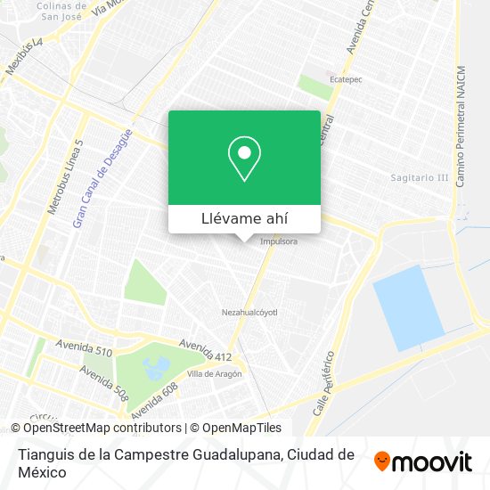 Mapa de Tianguis de la Campestre Guadalupana