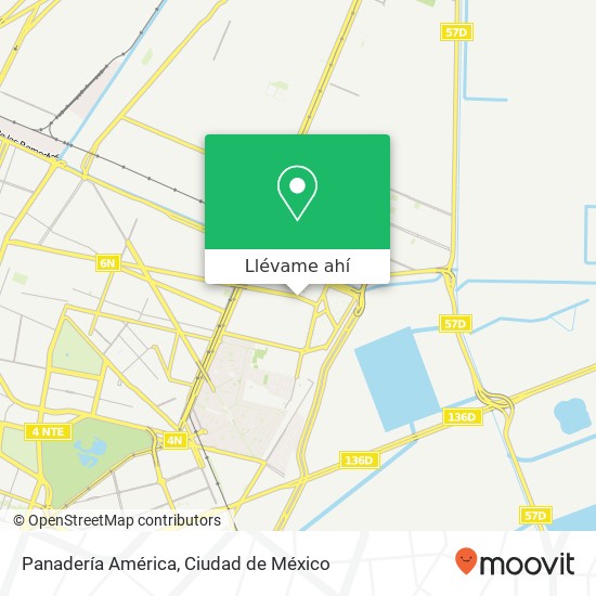 Mapa de Panadería América, Avenida Plaza Central Impulsora Popular Avícola 57130 Nezahualcóyotl, México