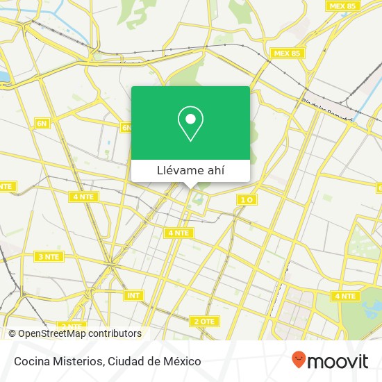Mapa de Cocina Misterios, Calzada de los Misterios Gustavo A Madero 07050 Gustavo A Madero, Distrito Federal