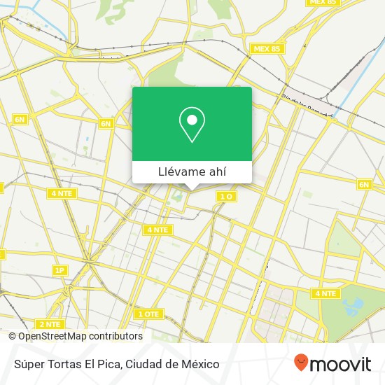 Mapa de Súper Tortas El Pica, Avenida General Martín Carrera Martín Carrera 07070 Gustavo a Madero, Ciudad de México