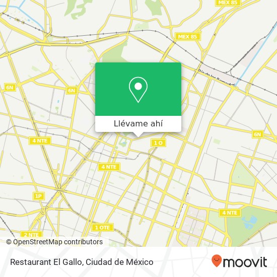 Mapa de Restaurant El Gallo, Avenida General Martín Carrera Martín Carrera 07070 Gustavo A Madero, Distrito Federal