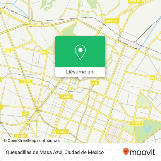 Mapa de Quesadillas de Masa Azul, Avenida General Martín Carrera 2 Martín Carrera 07070 Gustavo a Madero, Ciudad de México