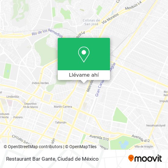 Mapa de Restaurant Bar Gante
