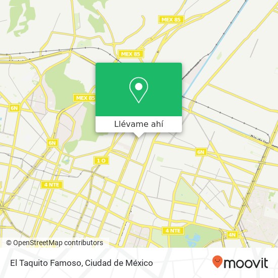 Mapa de El Taquito Famoso, Calle 303 Vasco de Quiroga 07440 Gustavo A Madero, Distrito Federal