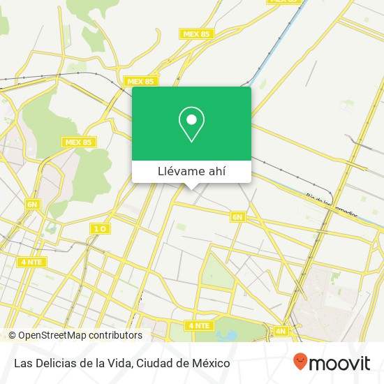 Mapa de Las Delicias de la Vida, Avenida Benito Juárez 25 de Julio 07520 Gustavo A Madero, Distrito Federal
