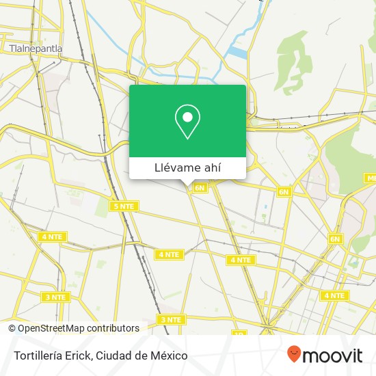 Mapa de Tortillería Erick, Playa Unidad Hab Vallejo La Patera 07710 Gustavo a Madero, Ciudad de México