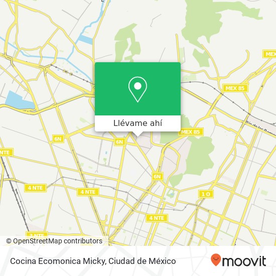 Mapa de Cocina Ecomonica Micky, Paranaguá Res Zacatenco 07369 Gustavo A Madero, Distrito Federal