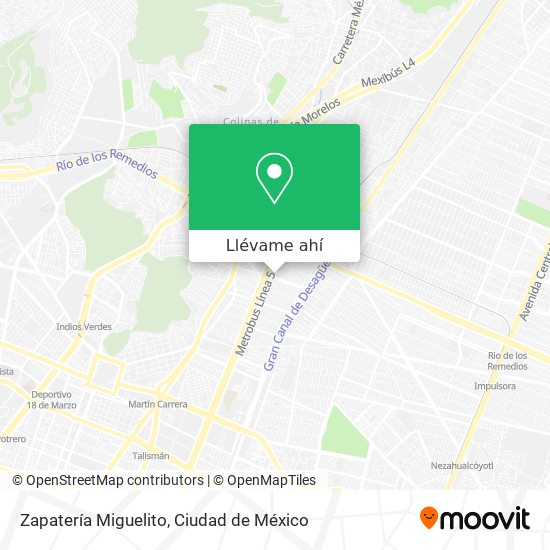 Mapa de Zapatería Miguelito