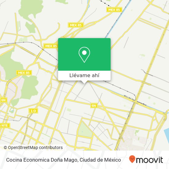 Mapa de Cocina Economica Doña Mago, Avenida León de los Aldama San Felipe de Jesús 07510 Gustavo A Madero, Distrito Federal