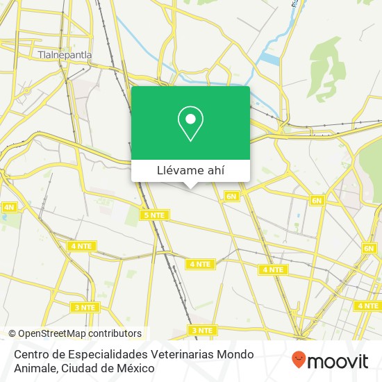Mapa de Centro de Especialidades Veterinarias Mondo Animale, Calle Isla San Marcos 4 Fracc Prado Vallejo 54170 Tlalnepantla de Baz, Edomex