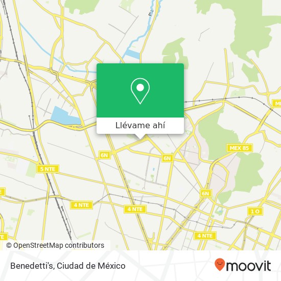 Mapa de Benedetti's, Othón de Mendizábal Oriente Torres Lindavista 07708 Gustavo A Madero, Distrito Federal