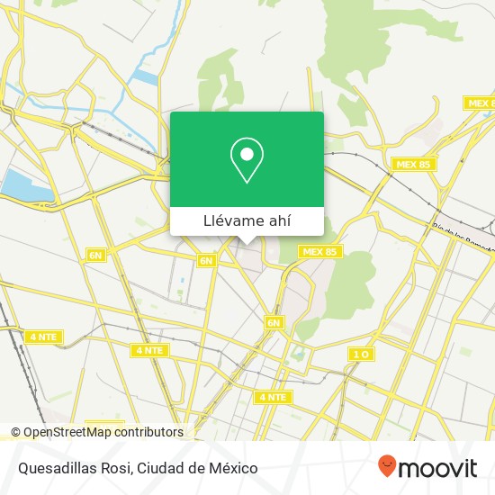 Mapa de Quesadillas Rosi, Ramiriqui Res Zacatenco 07369 Gustavo A Madero, Distrito Federal