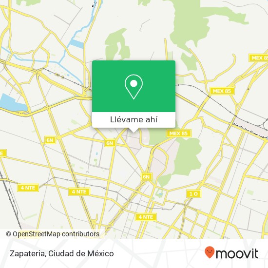 Mapa de Zapateria, Manizales Res Zacatenco 07369 Gustavo A Madero, Distrito Federal