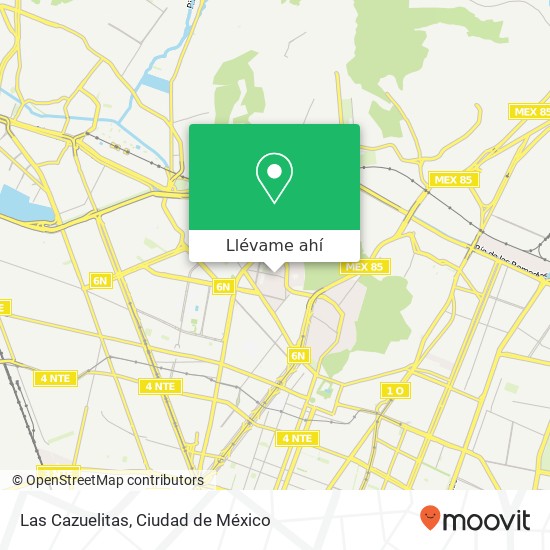 Mapa de Las Cazuelitas, Calle La Rioja Res Zacatenco 07369 Gustavo A Madero, Distrito Federal
