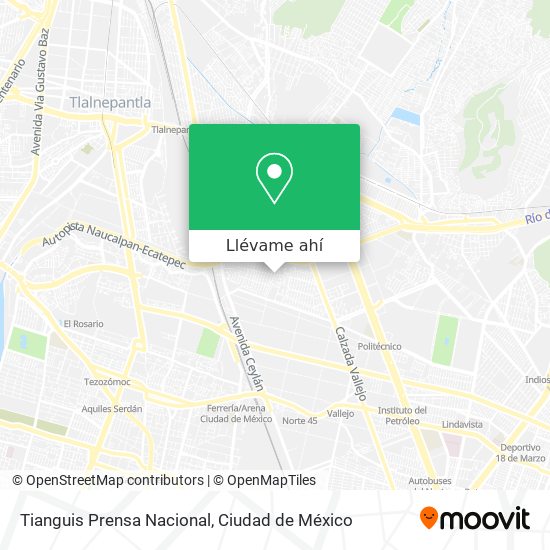 Mapa de Tianguis Prensa Nacional