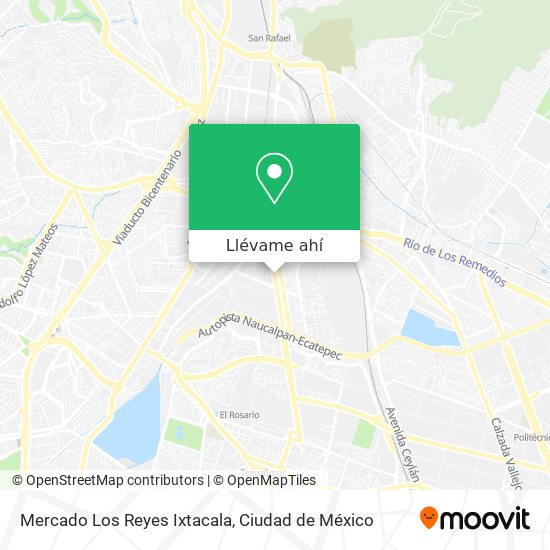 Mapa de Mercado Los Reyes Ixtacala