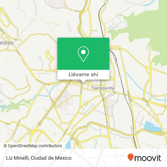 Mapa de Liz Minelli, Avenida Sor Juana Inés de la Cruz 280 Tlanepantla de Baz Centro 54000 Tlalnepantla de Baz, México