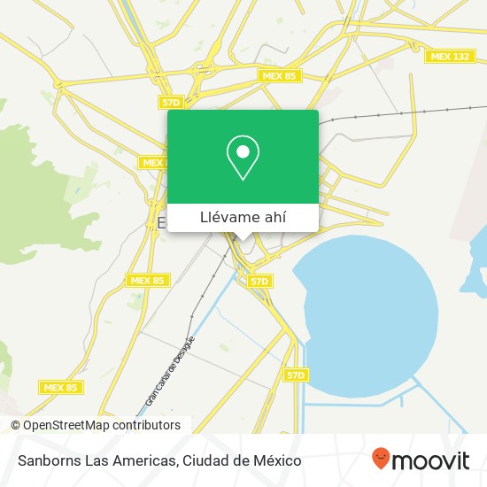 Mapa de Sanborns Las Americas, Sosa Texcoco 55118 Ecatepec de Morelos, México
