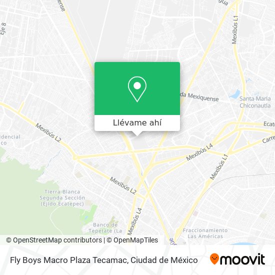 Mapa de Fly Boys Macro Plaza Tecamac