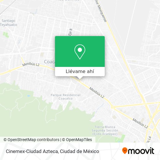 Mapa de Cinemex-Ciudad Azteca