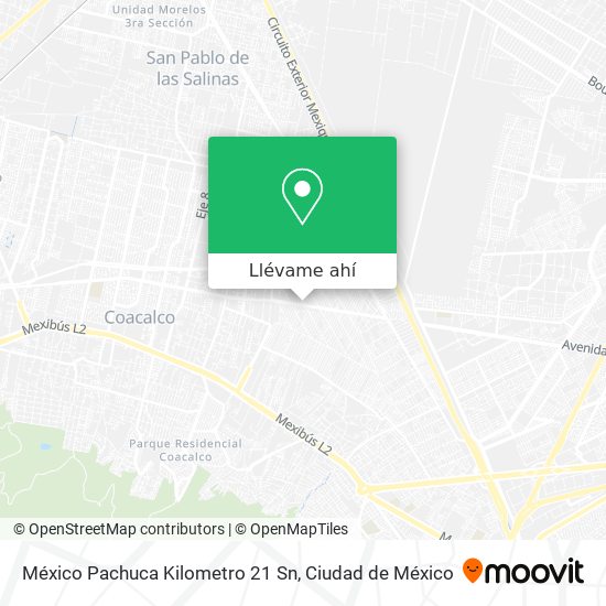 Cómo llegar a México Pachuca Kilometro 21 Sn en Tultepec en Autobús?