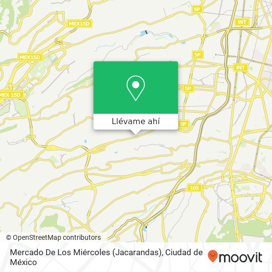 Mapa de Mercado De Los Miércoles (Jacarandas)