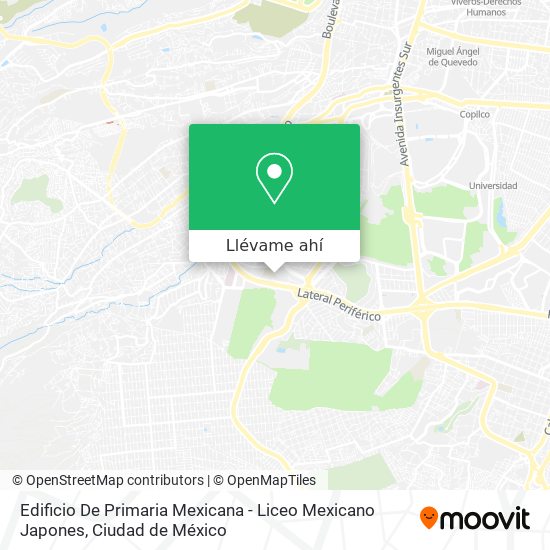 Mapa de Edificio De Primaria Mexicana - Liceo Mexicano Japones