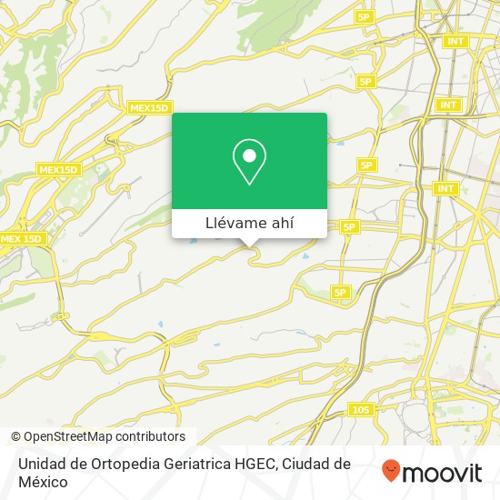 Mapa de Unidad de Ortopedia Geriatrica HGEC