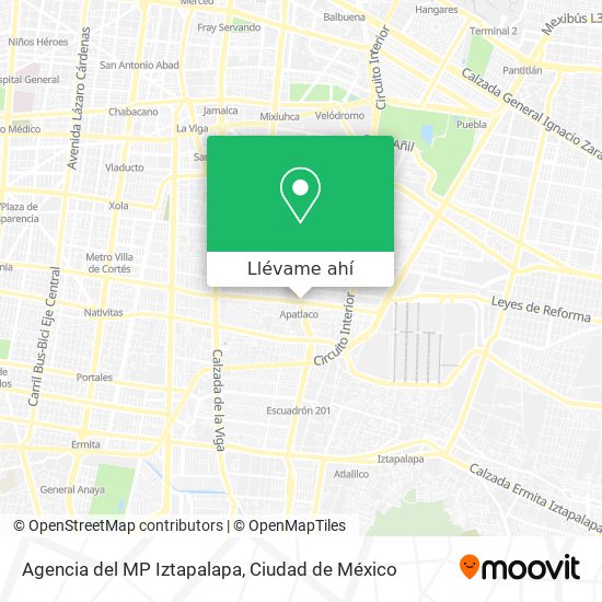 Mapa de Agencia del MP Iztapalapa