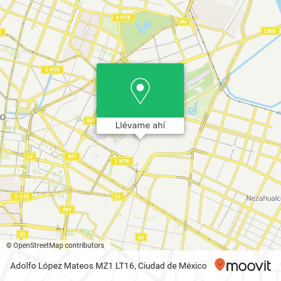 Mapa de Adolfo López Mateos MZ1 LT16