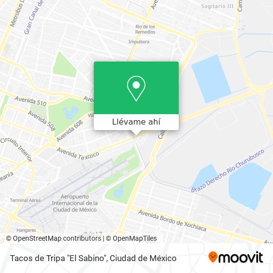 Mapa de Tacos de Tripa "El Sabino"