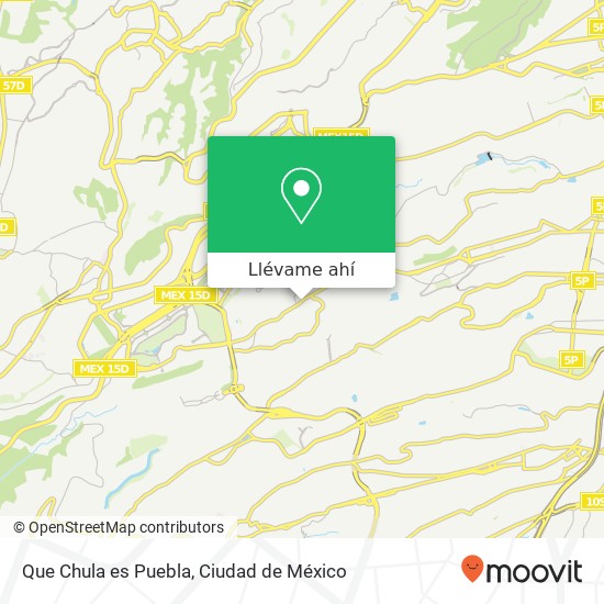 Mapa de Que Chula es Puebla