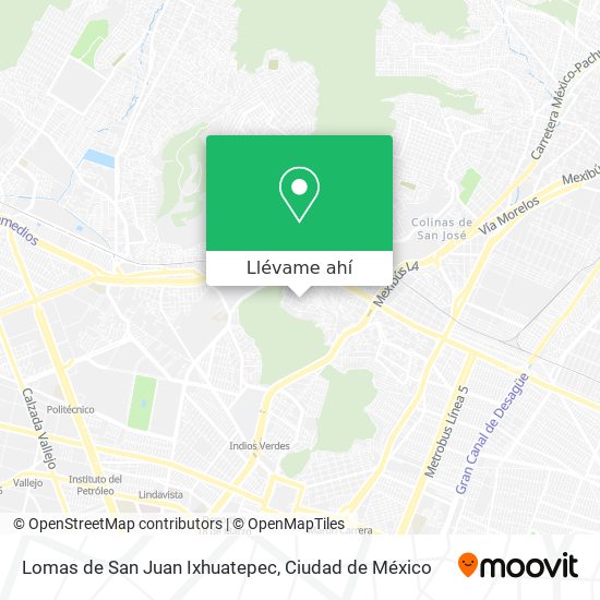 Cómo llegar a Lomas de San Juan Ixhuatepec en Tultitlán en Autobús o Metro?