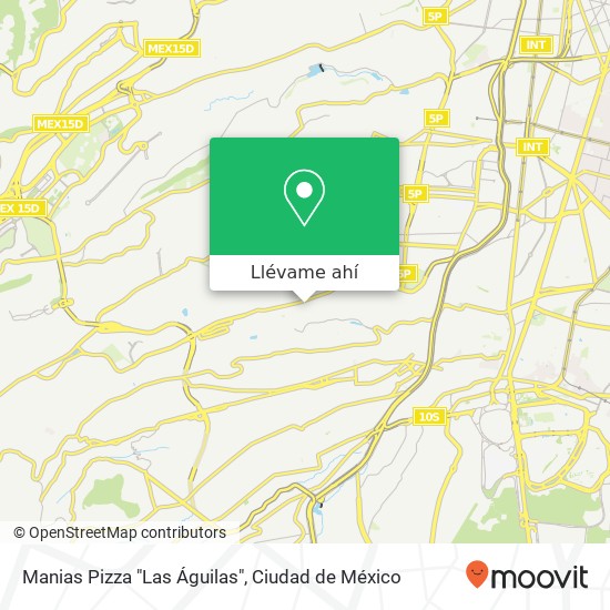 Mapa de Manias Pizza "Las Águilas"