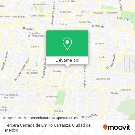 Mapa de Tercera Cerrada de Emilio Carranza