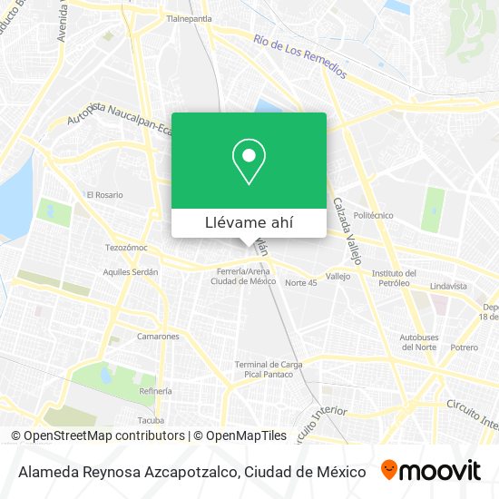 Mapa de Alameda Reynosa Azcapotzalco