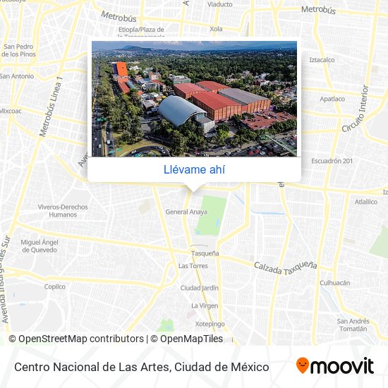 Mapa de Centro Nacional de Las Artes